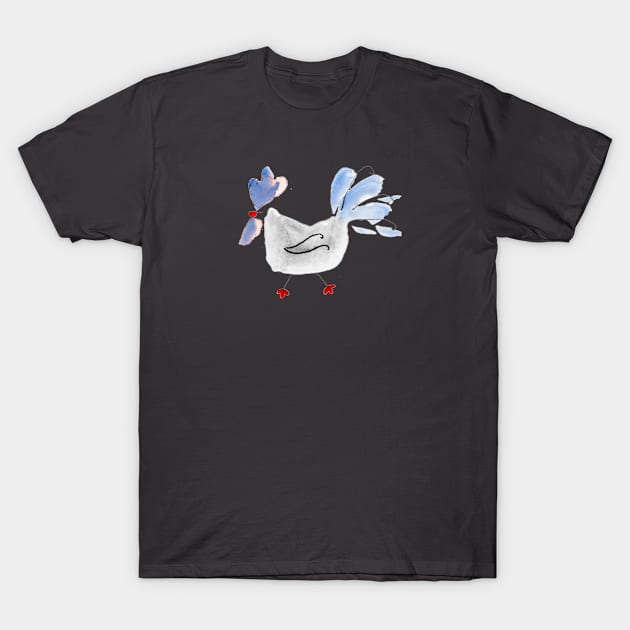 Chicken Yard 2 Alt -Full Size Image T-Shirt by Paloma Navio